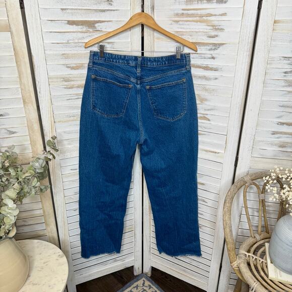 ABERCROMBIE Women's 31 12R Curve Love The 90s Relaxed High Rise Denim Jean Raw - Picture 7 of 11